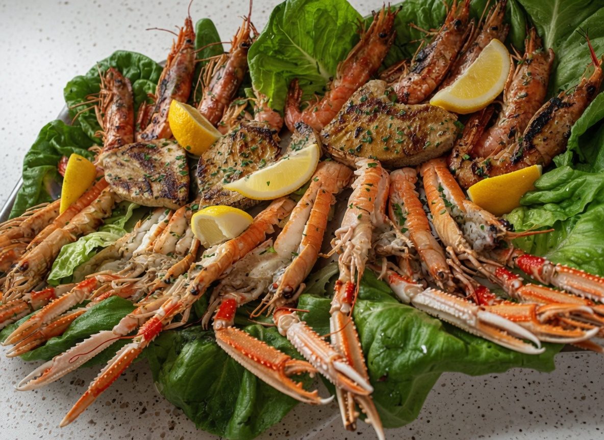 Grigliata mista di pesce con scampi e gamberi